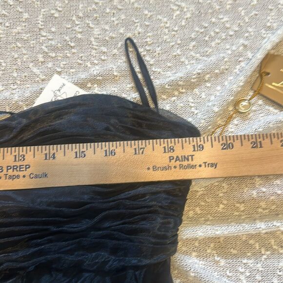 DEMETRIOS Bridal Black Strapless with Gold Sequins Mini Formal Prom Dress 16 NWT - Picture 12 of 12